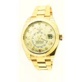 Rolex Sky-Dweller 18k Rose Gold Sundust Dial 42mm Automatic Watch 